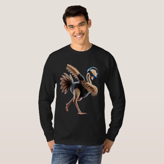 Grappig Dabbing Struisvogel Liefhebber Dab Birdwat T-shirt (Voorkant volledig)