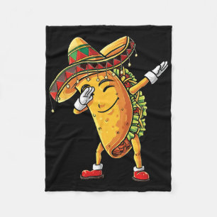 Grappig Dabbing Taco Cinco de Mayo Kind Boy Mannen Fleece Deken