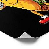 Grappig Dabbing Taco Cinco de Mayo Kind Boy Mannen Poster (Hoek)