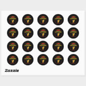 Grappig Dabbing Taco Let's Go Taco 3 Ronde Sticker (Vel)
