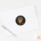 Grappig Dabbing Taco Let's Go Taco 4 Ronde Sticker (Envelop)