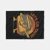 Grappig Dabbing Taco Let's Go Taco 4th of July Man Fleece Deken (Voorkant (Horizontaal))
