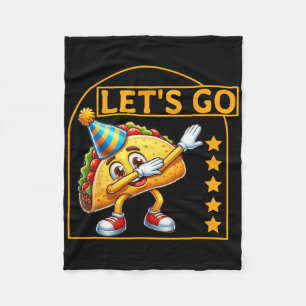 Grappig Dabbing Taco Let's Go Taco Party Humor T-s Fleece Deken