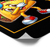 Grappig Dabbing Taco Let's Go Taco Party Humor T-s Poster (Hoek)