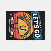 Grappig Dabbing Taco Let's Go Trump Chickens Retro Fleece Deken (Voorkant (Horizontaal))