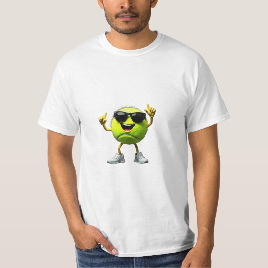 Grappig Dabbing Tennisbal Sportspeler T-shirt (Voorkant)