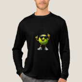 Grappig Dabbing Tennisbal Sportspeler Tri-Blend Shirt (Voorkant volledig)