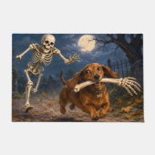 Grappig dachshond skelet deurmat (Voorkant)