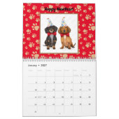 Grappig Dachshund Foto's Aangepast tekstgeluid Kalender (Jan 2027)