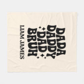 Grappig Dada Daddy Papa Bruh Vaders dag cadeau voo Fleece Deken (Voorkant (Horizontaal))
