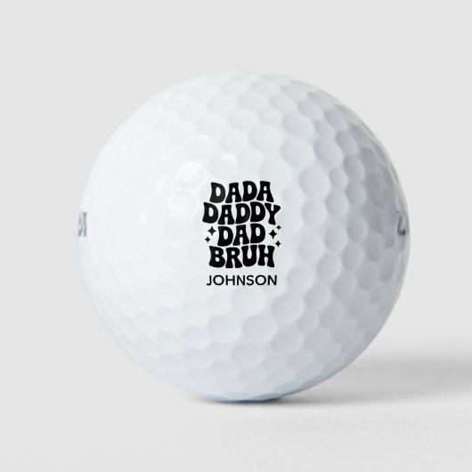 Grappig Dada Daddy Papa Bruh Vaders dag cadeau voo Golfballen (Voorkant)