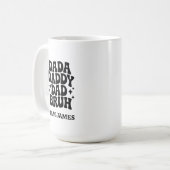 Grappig Dada Daddy Papa Bruh Vaders dag cadeau voo Koffiemok (Voorkant links)