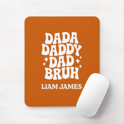 Grappig Dada Daddy Papa Bruh Vaders dag cadeau voo Muismat (Met muis)