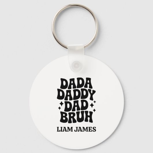 Grappig Dada Daddy Papa Bruh Vaders dag cadeau voo Sleutelhanger (Voorkant)