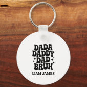 Grappig Dada Daddy Papa Bruh Vaders dag cadeau voo Sleutelhanger (Achterkant)