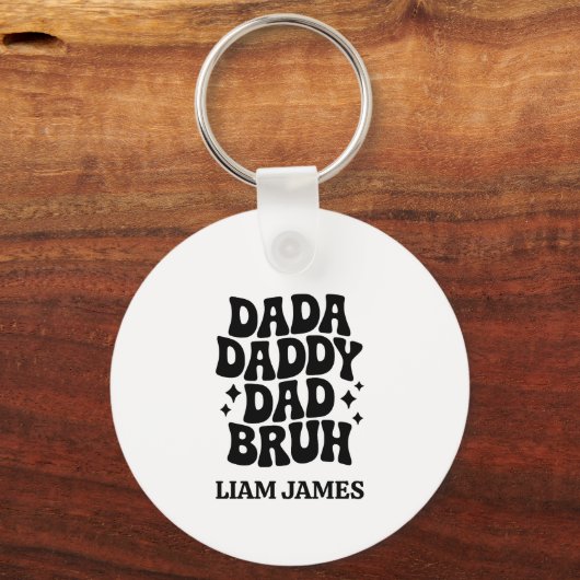 Grappig Dada Daddy Papa Bruh Vaders dag cadeau voo Sleutelhanger (Voorkant)