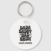 Grappig Dada Daddy Papa Bruh Vaders dag cadeau voo Sleutelhanger (Achterkant)