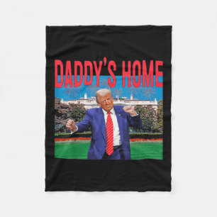 Grappig Daddys Home Trump Roze 2024 Neem Amerika t Fleece Deken