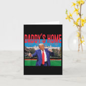 Grappig Daddys Home Trump Roze 2024 Neem Amerika t Kaart (Gele Bloem)