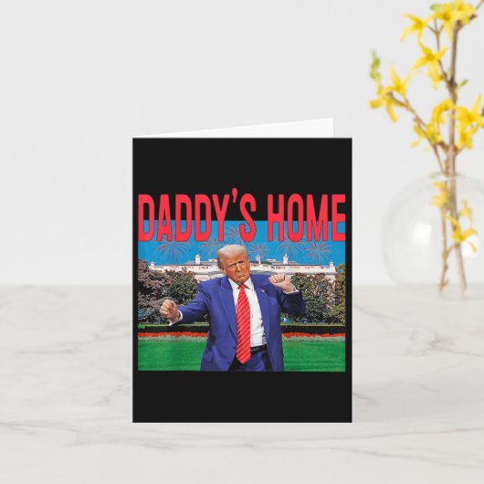 Grappig Daddys Home Trump Roze 2024 Neem Amerika t Kaart (Gele Bloem)