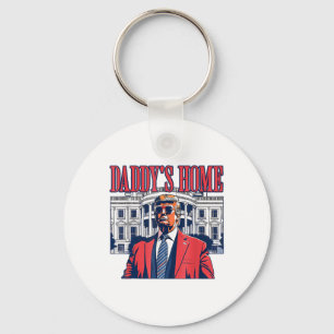 Grappig Daddys Home Trump Roze 2024 Neem Amerika t Sleutelhanger