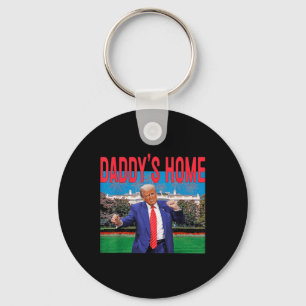 Grappig Daddys Home Trump Roze 2024 Neem Amerika t Sleutelhanger