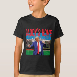 Grappig Daddys Home Trump Roze 2024 Neem Amerika t T-shirt