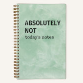 Grappig dagboek | Absoluut niet Notitieboek (Voorkant)