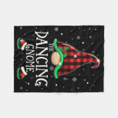 Grappig Dancing Gnome Buffalo Plaid Bijpassende Ke Fleece Deken (Voorkant (Horizontaal))