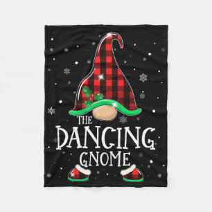 Grappig Dancing Gnome Buffalo Plaid Bijpassende Ke Fleece Deken