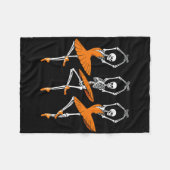 Grappig Dancing Skeleton Ballerina Vrouwen Meisje Fleece Deken (Voorkant (Horizontaal))
