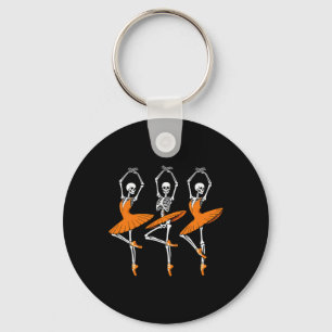 Grappig Dancing Skeleton Ballerina Vrouwen Meisje Sleutelhanger