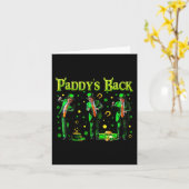 Grappig Dancing Trump St Patricks Day Paddys Terug Kaart (Gele Bloem)