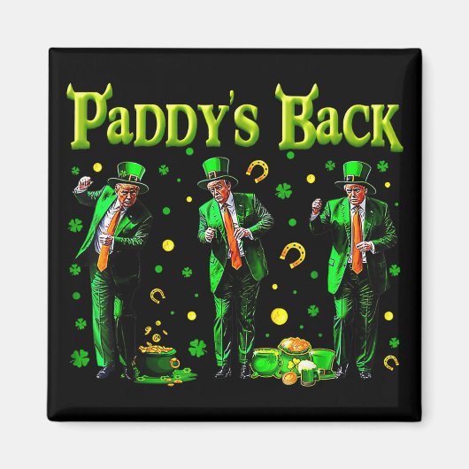 Grappig Dancing Trump St Patricks Day Paddys Terug Magneet (Voorkant)
