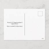 Grappig dank u dokter vakantie Kerstmis Feestdagenkaart (Achterkant)