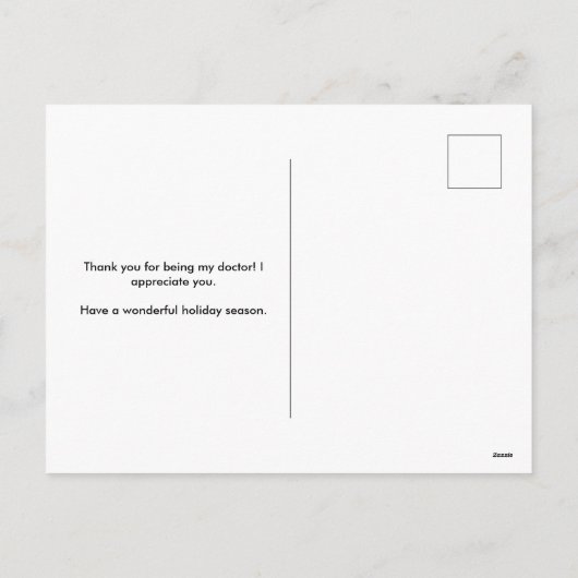 Grappig dank u dokter vakantie Kerstmis Feestdagenkaart (Achterkant)