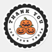 Grappig dank u Halloween illustratiecirkel Ronde Sticker (Voorkant)