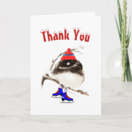 Grappig, dank u, het Schaatsen van het Ijs de Bedankkaart
