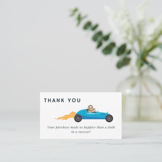 Grappig Dank u kleine onderneming, luiaard Visitekaartje (Staand voorkant)