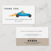 Grappig Dank u kleine onderneming, luiaard Visitekaartje (Voorkant / Achterkant)