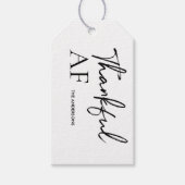Grappig "Dankbaar AF" | Moderne minimalist Cadeaulabel (Voorkant)