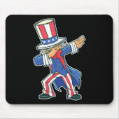 Grappig Dansen Dabbing Uncle Sam 4th of July Boys Muismat (Voorkant)