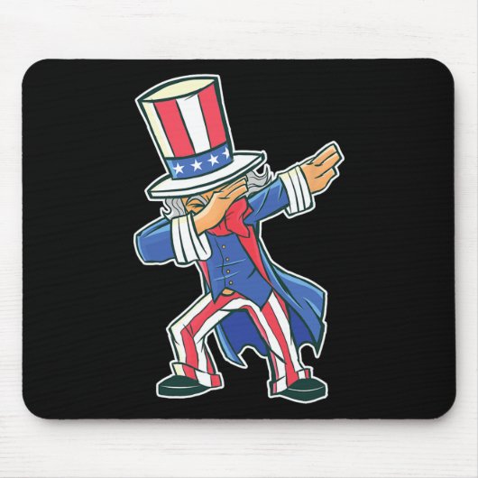 Grappig Dansen Dabbing Uncle Sam 4th of July Boys  Muismat (Voorkant)