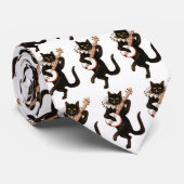 Grappig  dansen en banjo-katten spelen stropdas (Opgerold)