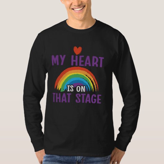 Grappig dansen mijn hart is op dat podium danser t-shirt (Voorkant)