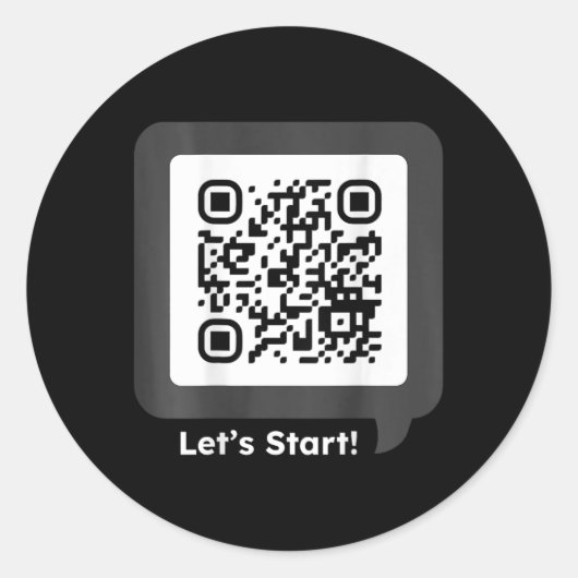 Grappig Dansen QR President Byck Side Ronde Sticker (Voorkant)