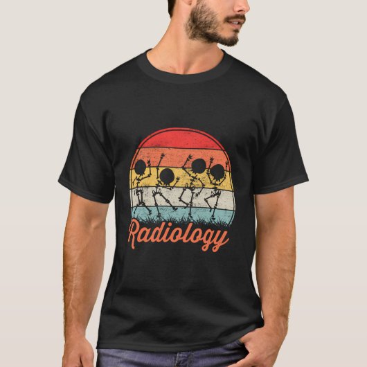 Grappig dansen skelet radiologie technicus radiol t-shirt (Voorkant)