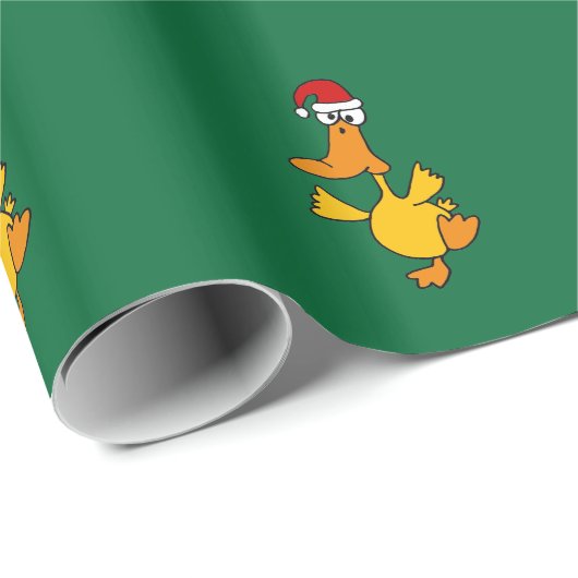 Grappig Dansend Duck-kerstpapier Cadeaupapier (Rol Hoek)