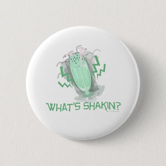 Grappig Dansend Milkshake Cartoon Design Ronde Button 5,7 Cm (Voorkant)