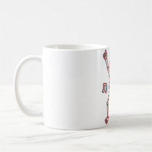Grappig dansend skelet 3D anaglyph stijl Koffiemok